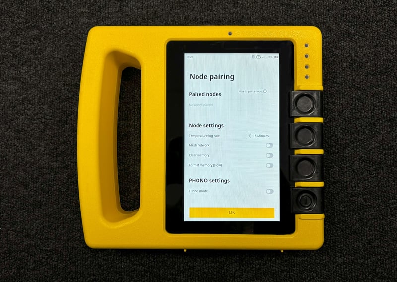 Schermata di accoppiamento dei nodi