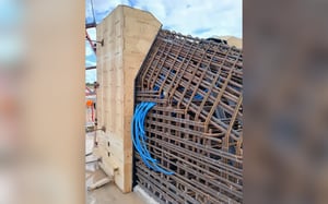 HS2 W129 Gangbropir Coventry - armeringsbur og spesialforskaling