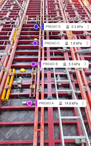 UWG Linz - sensorer i vegg med datakartlegging